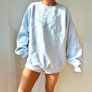 Aritzia TNA baby blue sweatshirt crewneck- size 3 (fits like a XL)